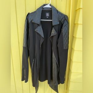 Black Kaviar Jacket / Faux leather / cotton